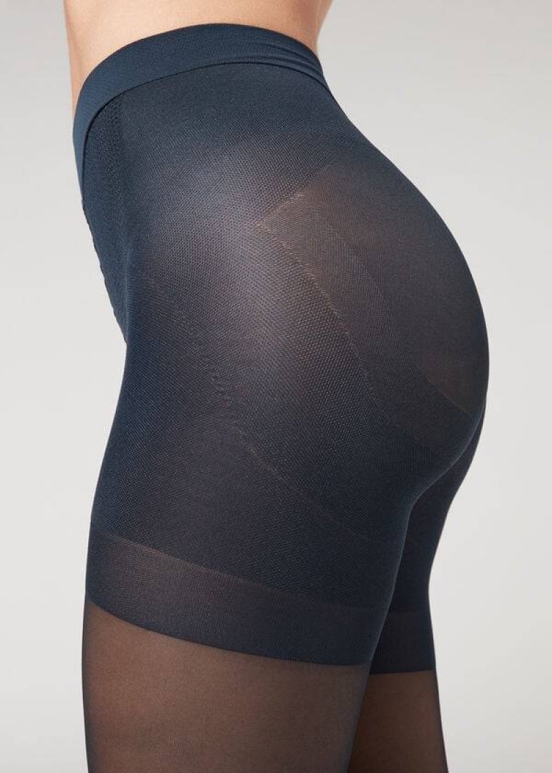 κολαν Calzedonia 30 Denier Total Shaper Sheer γυναικεια μπλε | GR1188XF