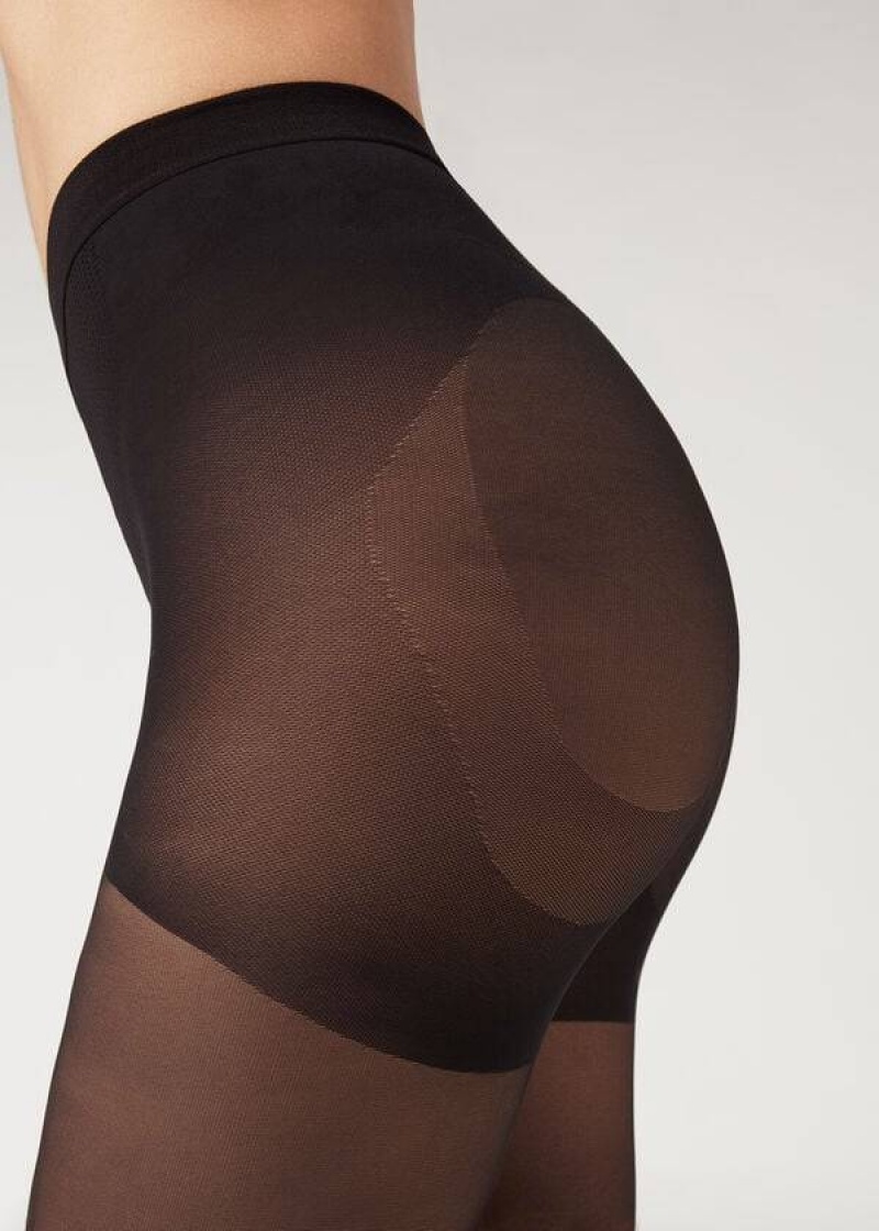 κολαν Calzedonia 30 Denier Total Shaper Sheer Sexy γυναικεια μαυρα | GR1194QZ