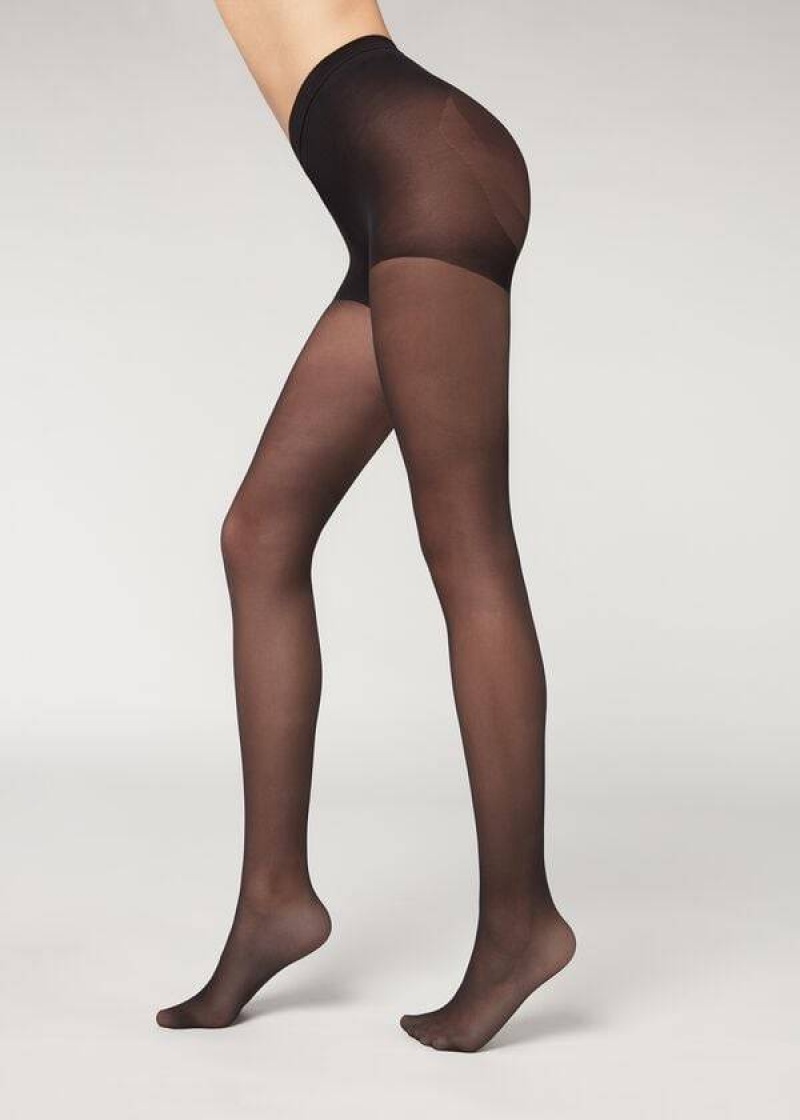 κολαν Calzedonia 30 Denier Total Shaper Sheer Sexy γυναικεια μαυρα | GR1194QZ