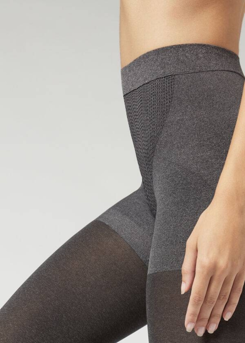 κολαν Calzedonia 50 Denier Total Shaper Opaque γυναικεια γκρι | GR1035BC