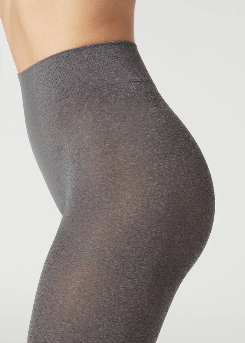 κολαν Calzedonia 50 Denier Total Ανεση Soft Touch Patterned γυναικεια γκρι | GR1071IS