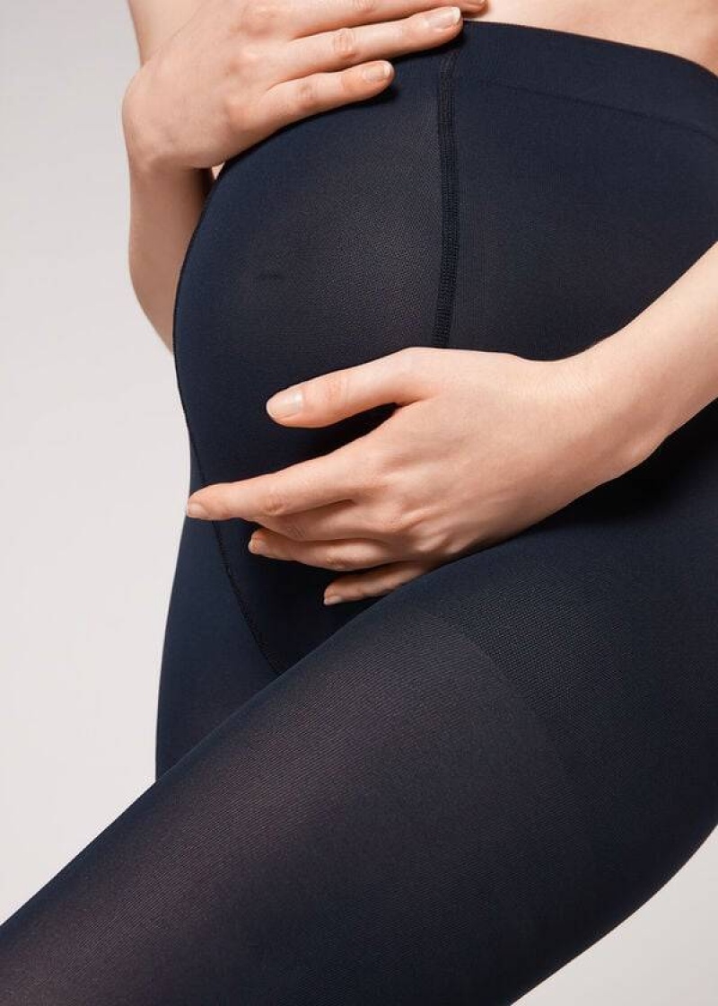 κολαν Calzedonia 60 Denier Maternity Opaque γυναικεια μπλε | GR1043YU