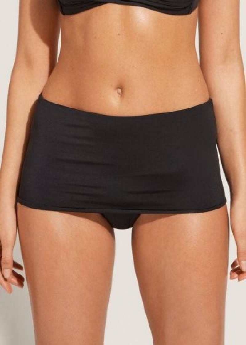μπικίνι πάτο Calzedonia Banded Indonesia Eco γυναικεια μαυρα | GR1292XF