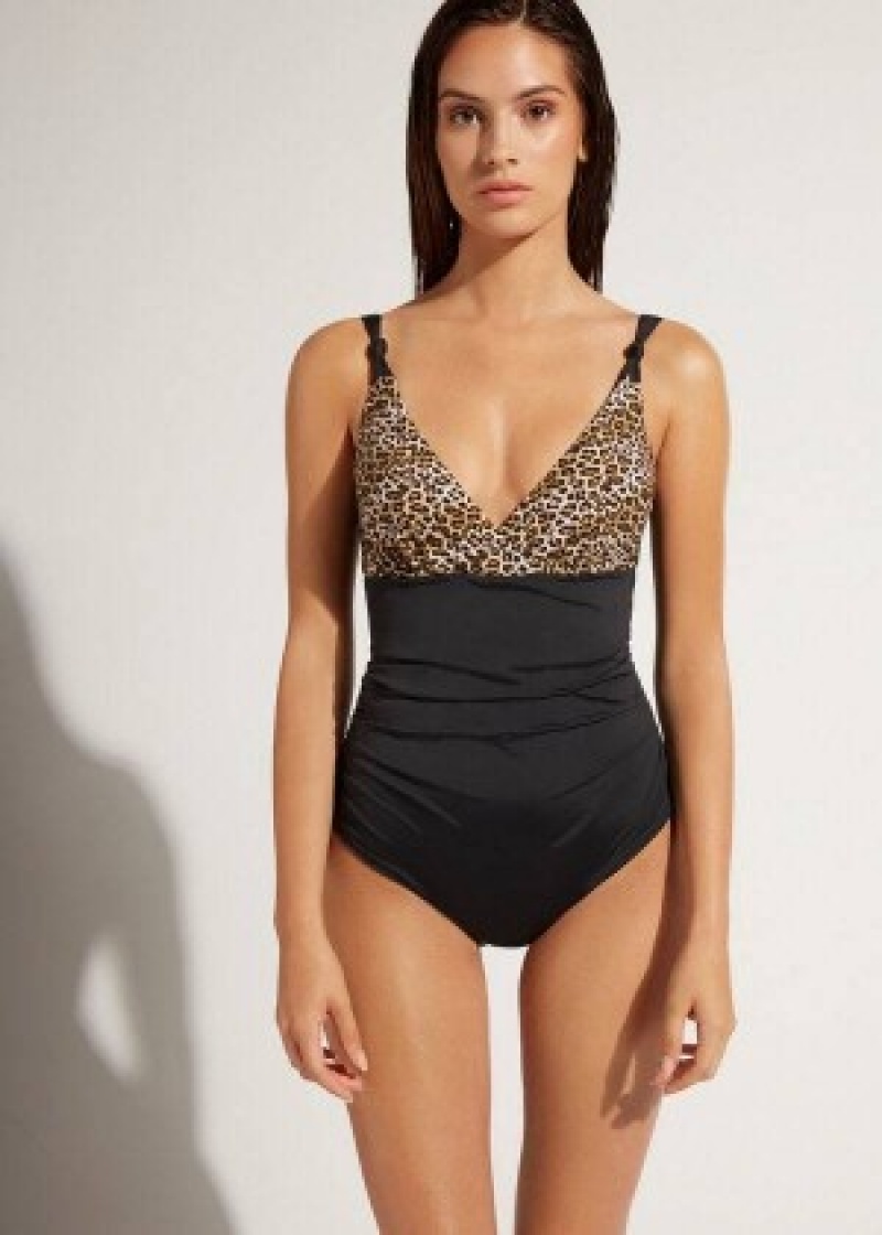 Μαγιό Calzedonia One Piece Malindi γυναικεια μαυρα | GR2166AP