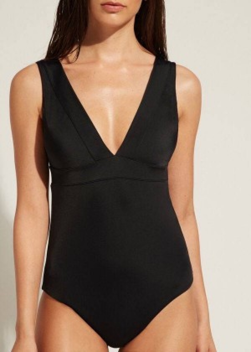 Μαγιό Calzedonia One Piece Paola γυναικεια μαυρα | GR2169FM