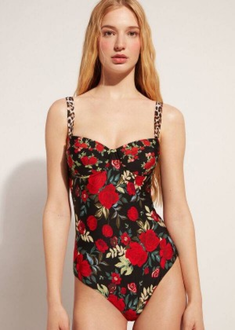 Μαγιό Calzedonia One Piece Reversible Lightly Με Επένδυση Nizza γυναικεια ροζ | GR2170GL