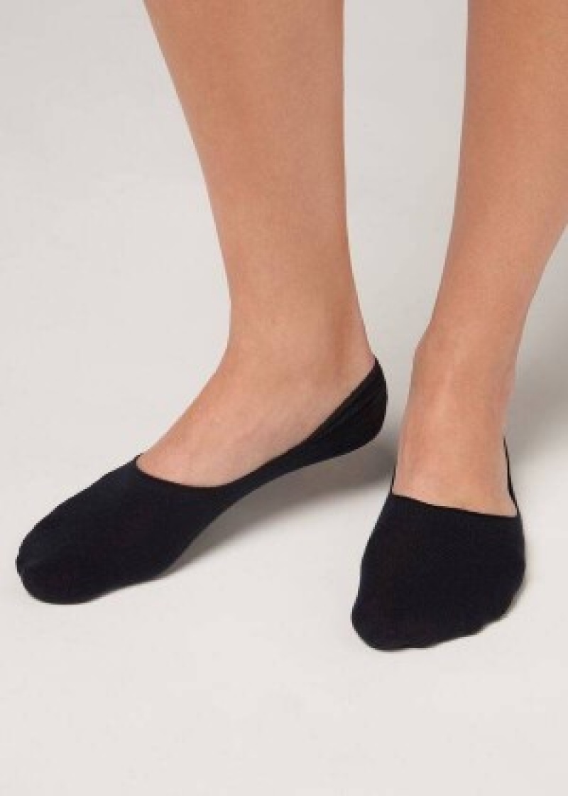 καλτσεσ Calzedonia βαμβακερα Invisible γυναικεια μπλε | GR2197HK