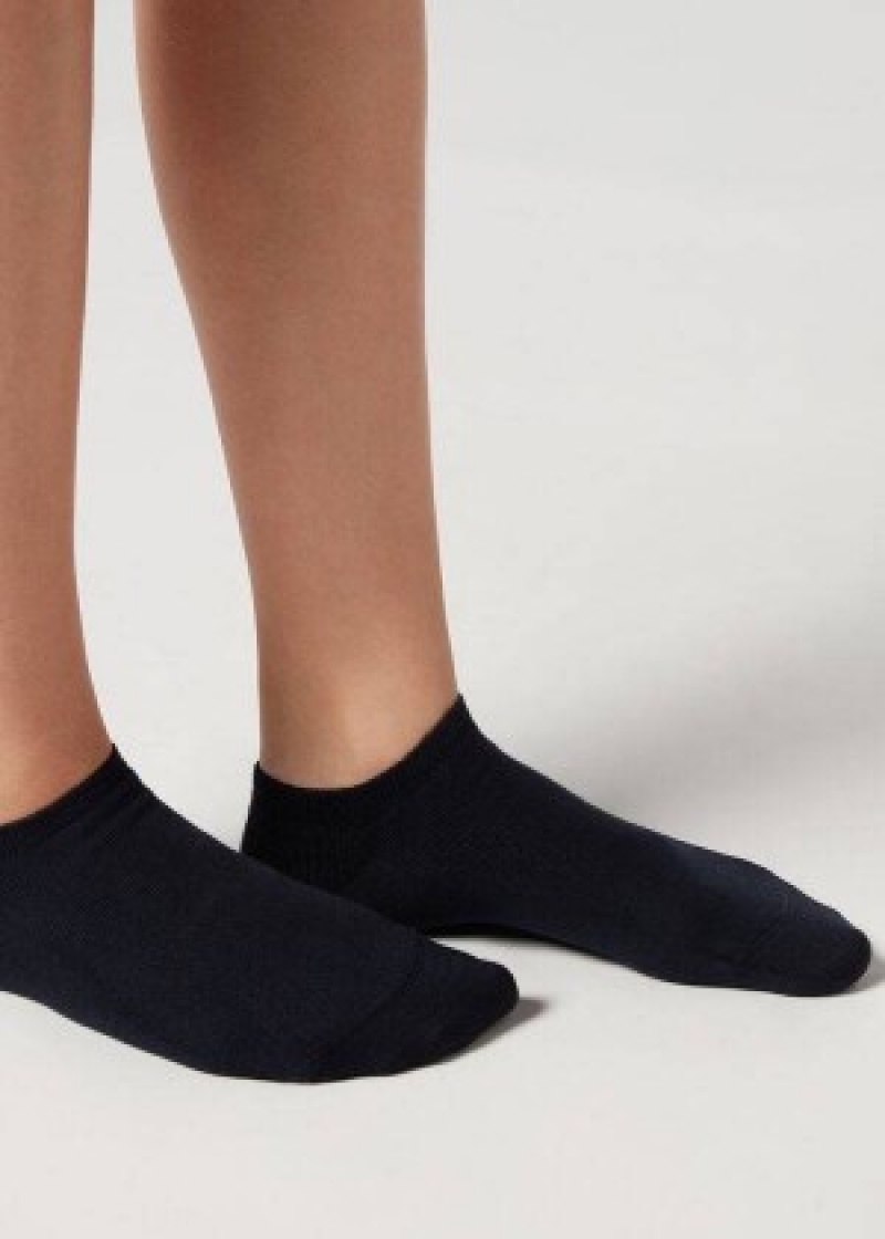 καλτσεσ Calzedonia Cashmere Blend No-Show γυναικεια μπλε | GR2265YU