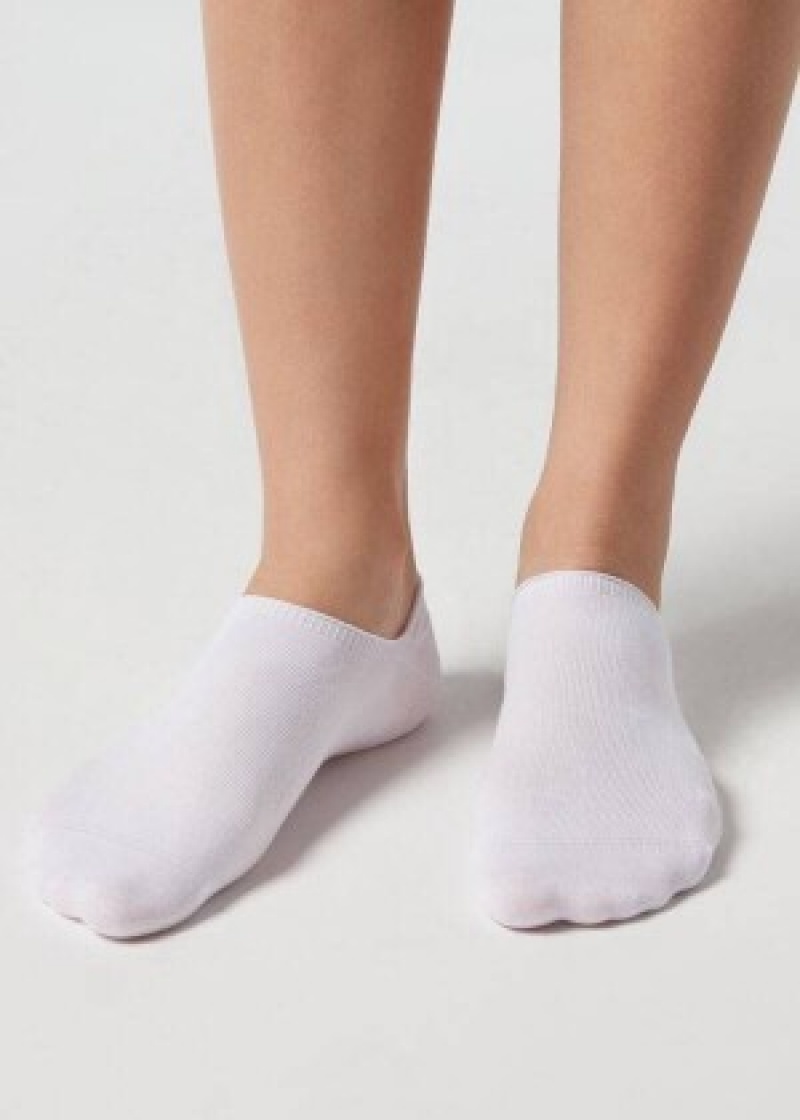 καλτσεσ Calzedonia βαμβακερα No-Show cobey γυναικεια ασπρα | GR2283BC
