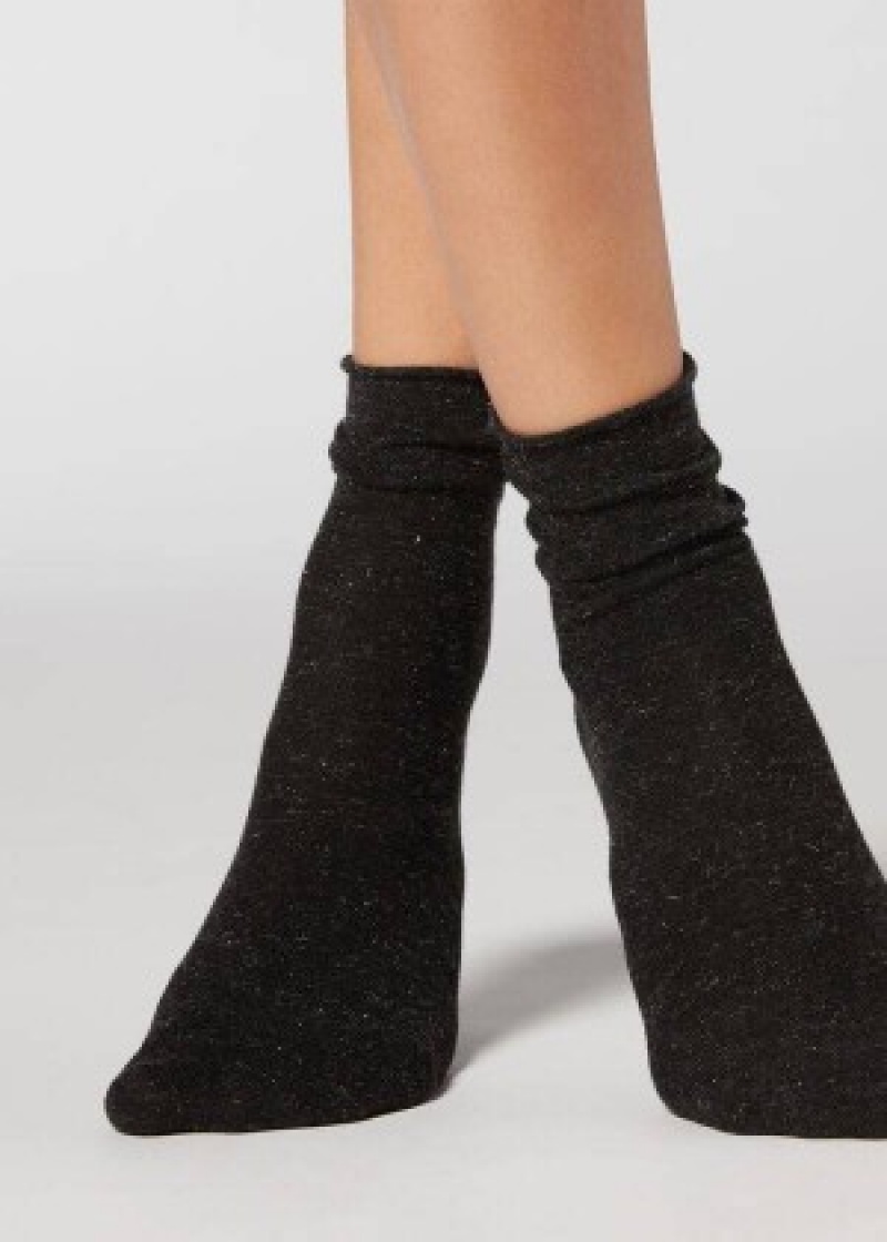 καλτσεσ Calzedonia κοντο with Cashmere γυναικεια μαυρα | GR2522SO