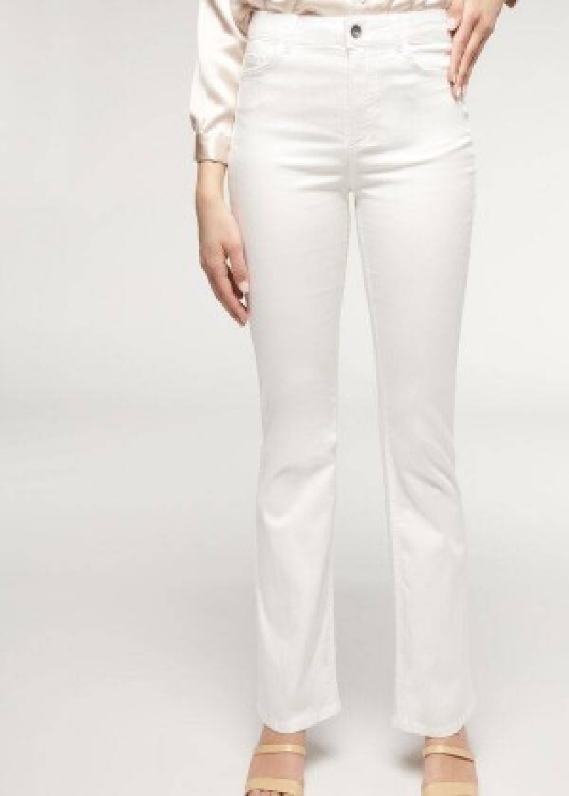 τζιν παντελονι Calzedonia Eco Light Flared Denim γυναικεια ασπρα | GR2574SO
