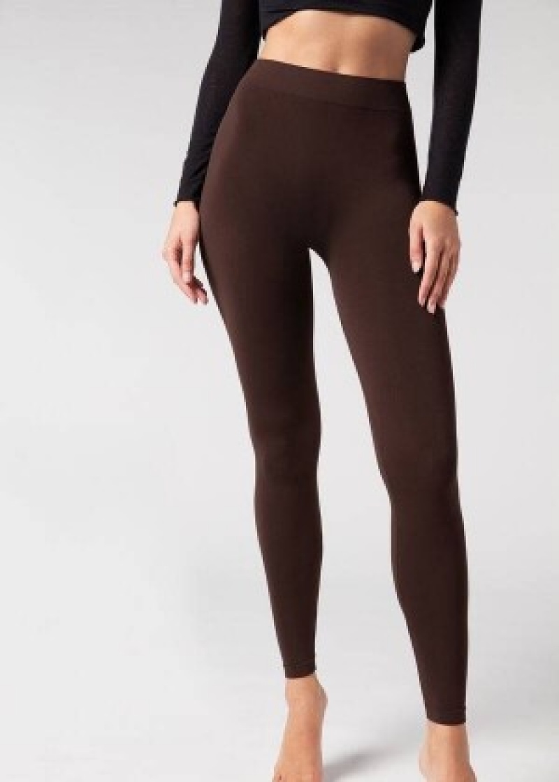 κολαν Calzedonia Ultra-Opaque Microfiber γυναικεια καφε | GR2707EX