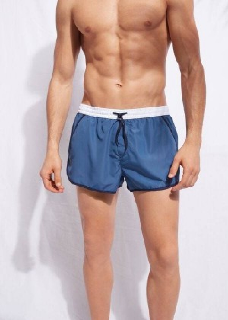 μαγιό Calzedonia Venice Beach ανδρικα μπλε ασπρα | GR2911SO