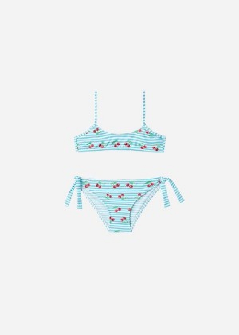 Μαγιό Calzedonia Cherry Two-Piece Ariel παιδικα μπλε | GR3037QZ