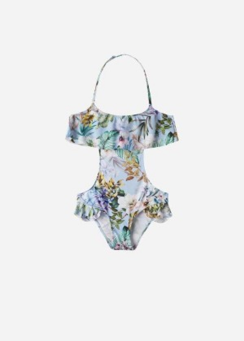 Μαγιό Calzedonia One Piece Atene παιδικα μπλε | GR3043XF