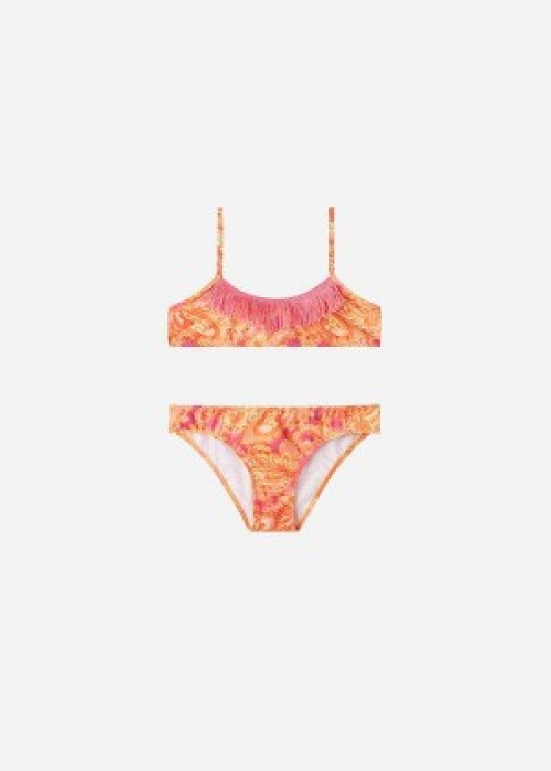 Μαγιό Calzedonia Paisley Two-Piece Jasmine παιδικα κοκκινα | GR3048HK