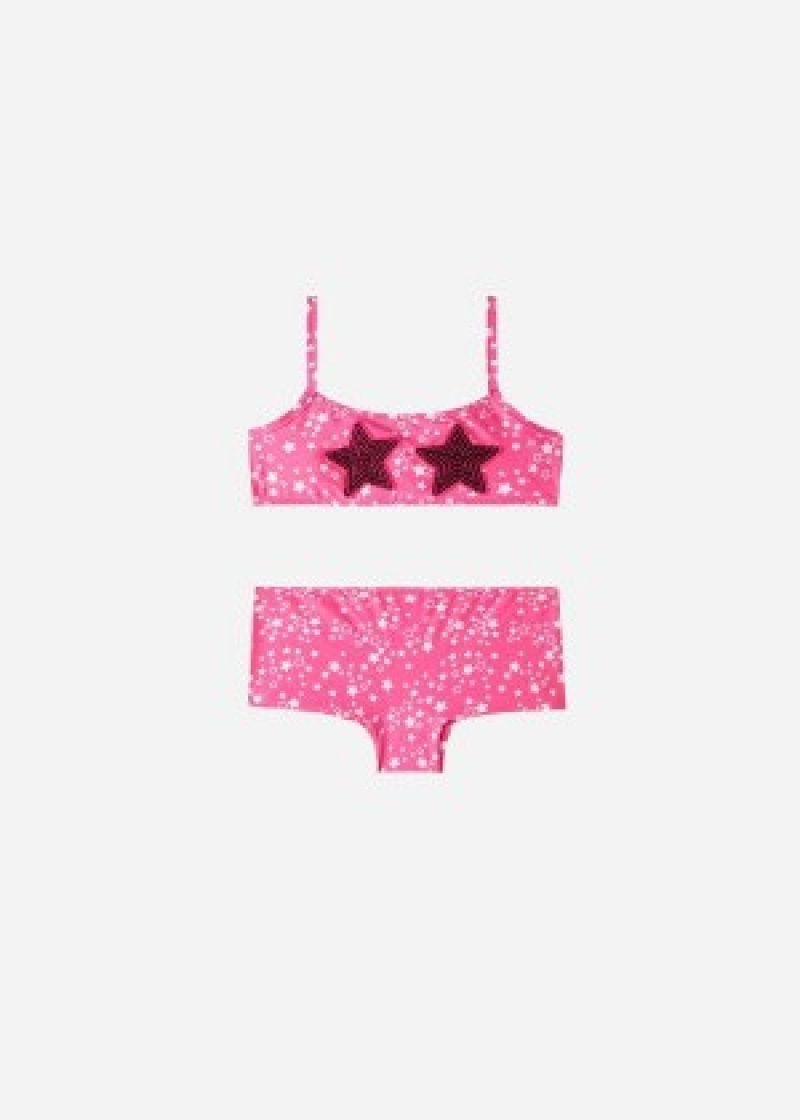 Μαγιό Calzedonia Star Two-Piece Jam παιδικα ροζ | GR3049HK