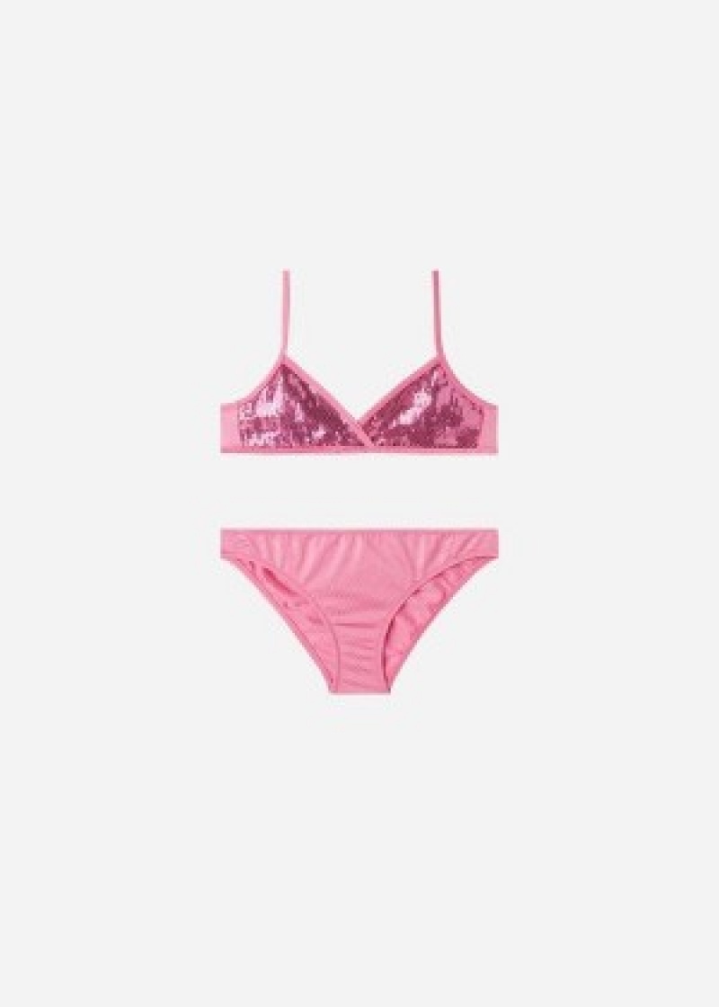 Μαγιό Calzedonia Two-Piece Tank-στυλ Cannes παιδικα ροζ | GR3077YU