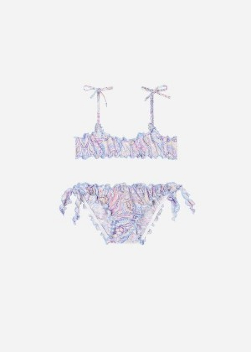 Μαγιό Calzedonia Two Piece Amalfi παιδικα μπλε | GR3051FM