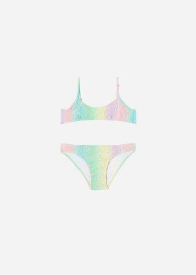 Μαγιό Calzedonia Two Piece Panama παιδικα πρασινο | GR3065MA