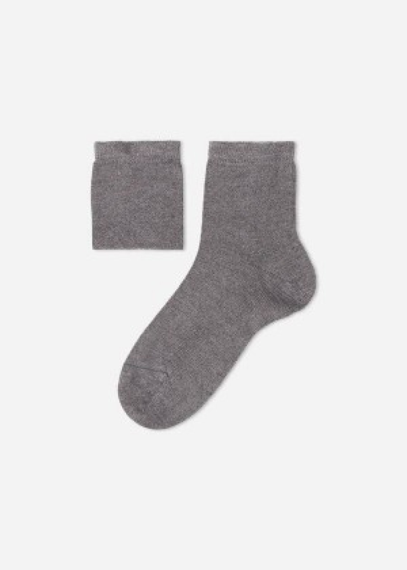 καλτσεσ Calzedonia Cashmere Blend κοντο παιδικα γκρι | GR3090LH