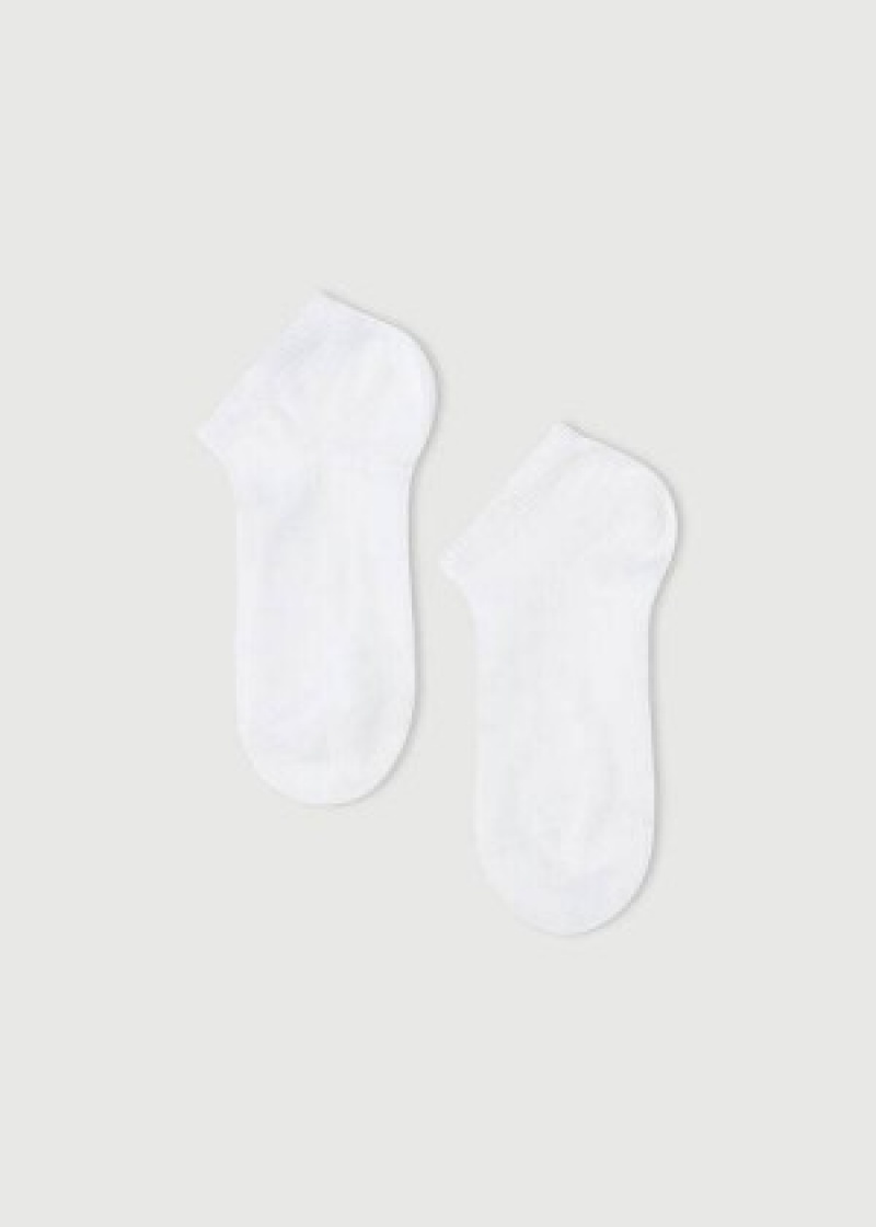 καλτσεσ Calzedonia Light βαμβακερα Ankle κοντο παιδικα ασπρα | GR3188KI