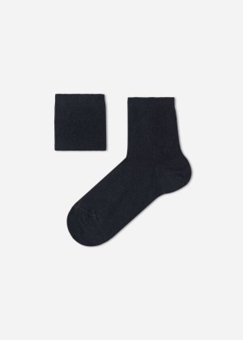 καλτσεσ Calzedonia βαμβακερα with Fresh Feet Αναπνεύσιμος υλικα κοντο παιδικα μπλε | GR3173UT