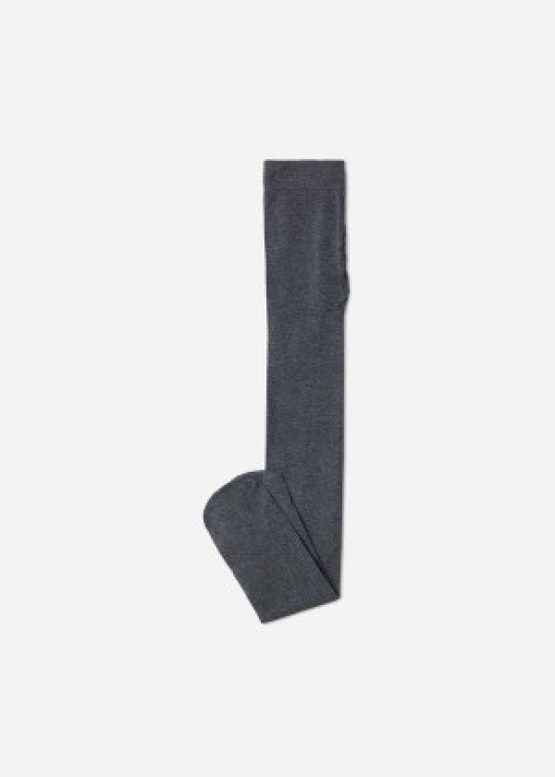 κολαν Calzedonia Ultra Soft βαμβακερα παιδικα γκρι | GR3017XF
